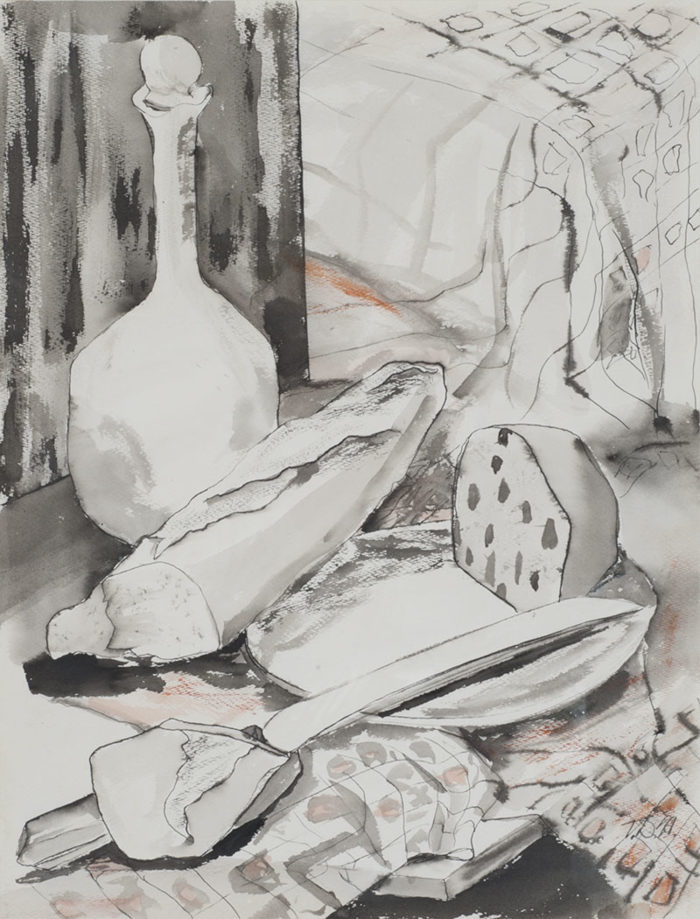 Study of Still Life with African String Instrument